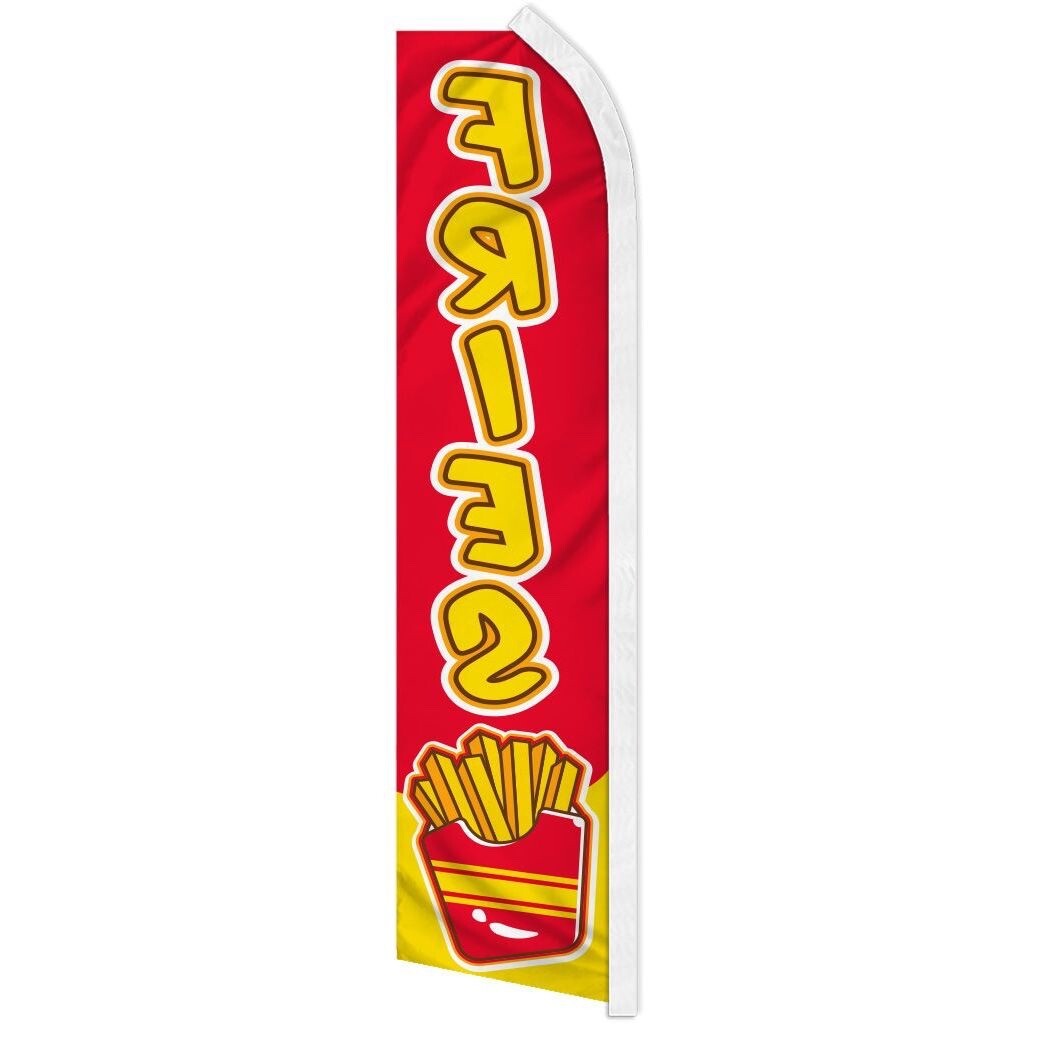 FRIES advertising super flag polyester banner sign *POLE NOT INCLUDED*