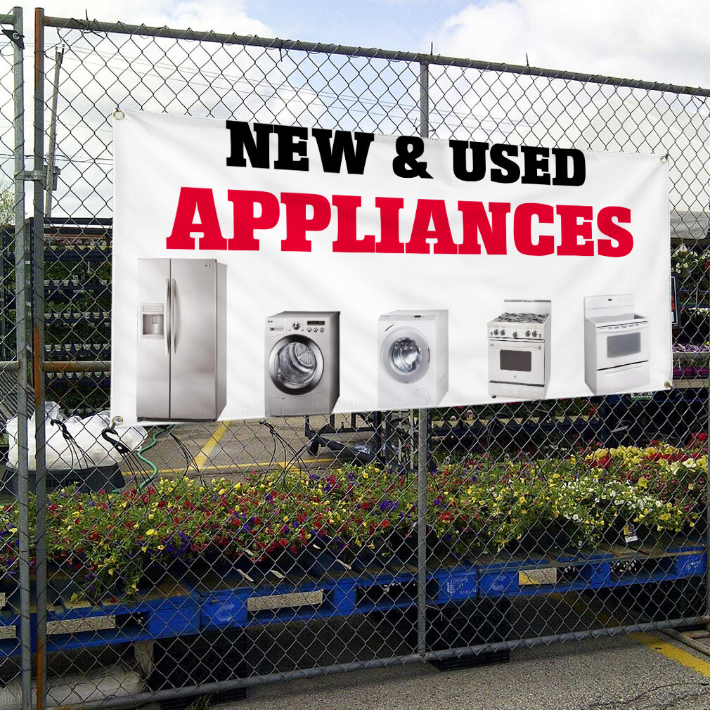 Vinyl Banner Multiple Sizes New & Used Appliances Business Business Outdoor