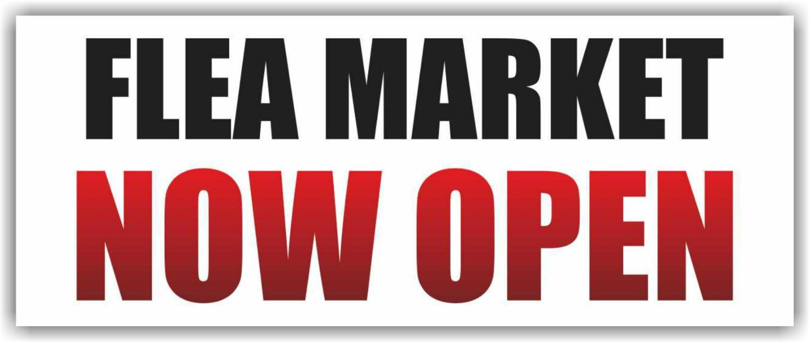 FLEA MARKET NOW OPEN Advertising Banner Vinyl Mesh Sign Antiques Collectibles