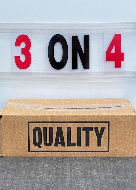 Changeable Outdoor Sign Flexible Letters – Block Style – 3&Prime; on 4&Prime; Black Letters