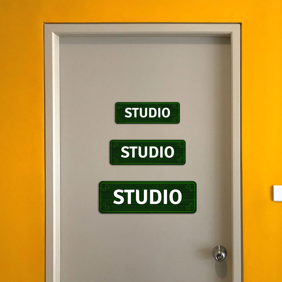 Standard Plus STUDIO Door or Wall Sign | Office & Home Signage