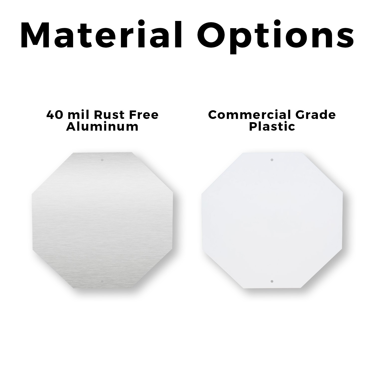 Alto Octagon Sign With Stake Weather Resistant UV Protected for Workplace