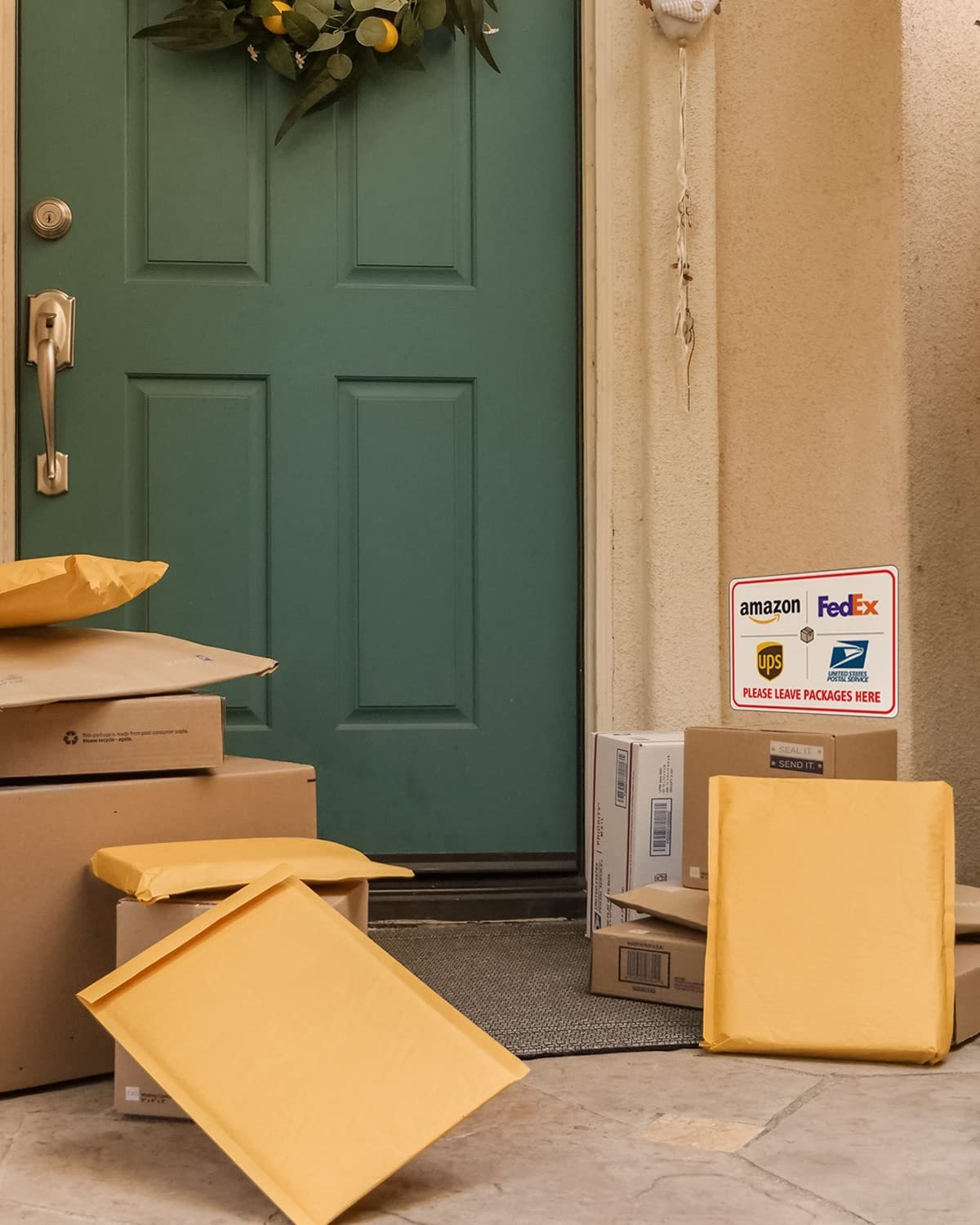 8×12&Prime; Package Delivery Sign – Rust-Free Aluminum for Porch, Front Door & Outdoor