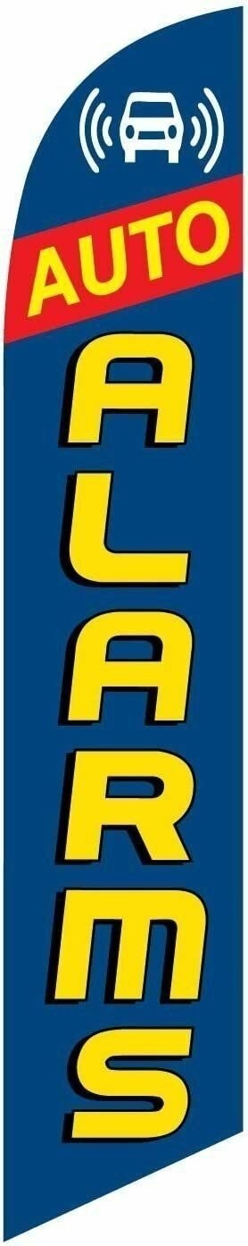 15ft Auto Alarms Feather Banner Swooper Flag Set – INCLUDES 4pc POLE KIT…