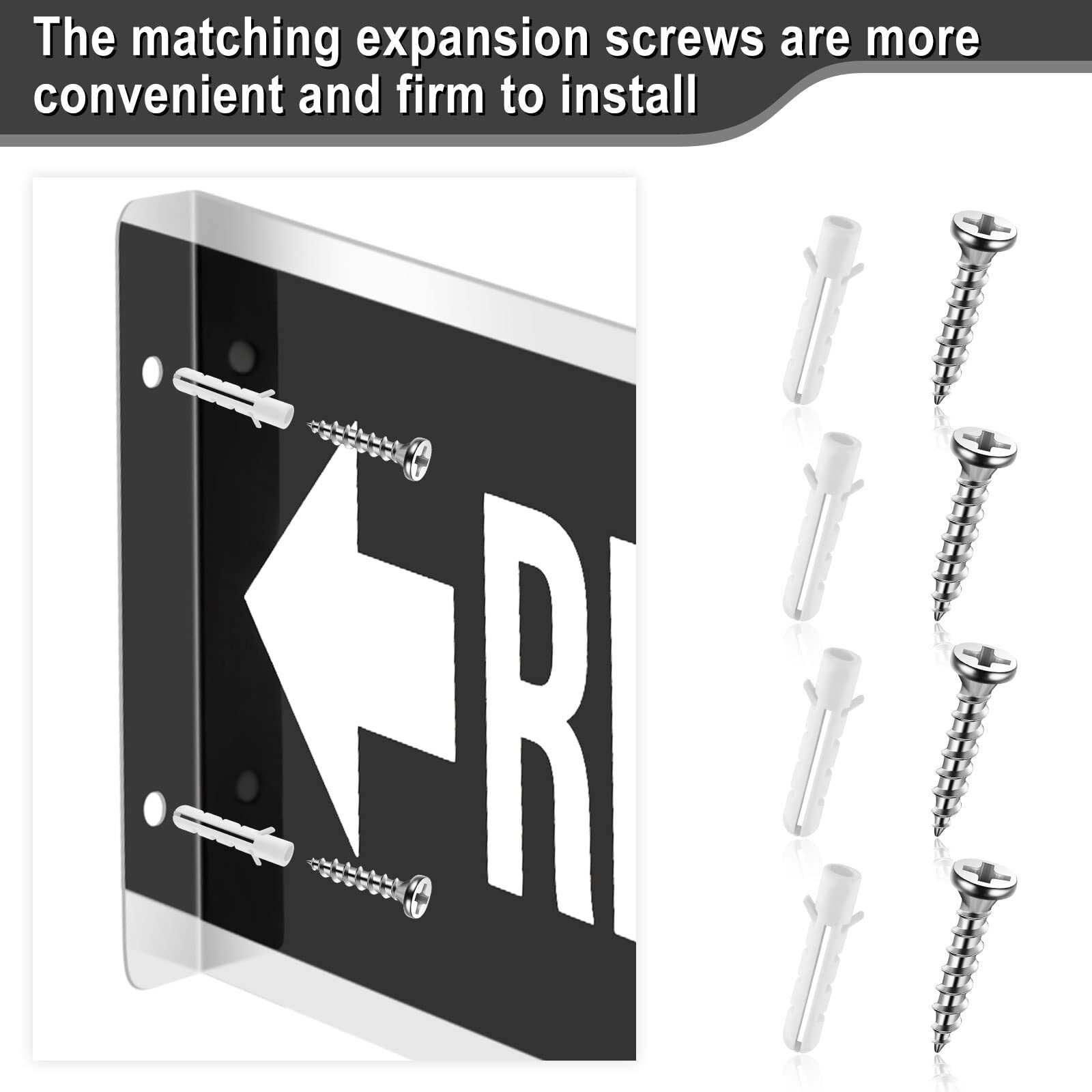 2 Pack 12x4Inch Double Sided Metal Restroom Sign for Business Bathroom Door Sign