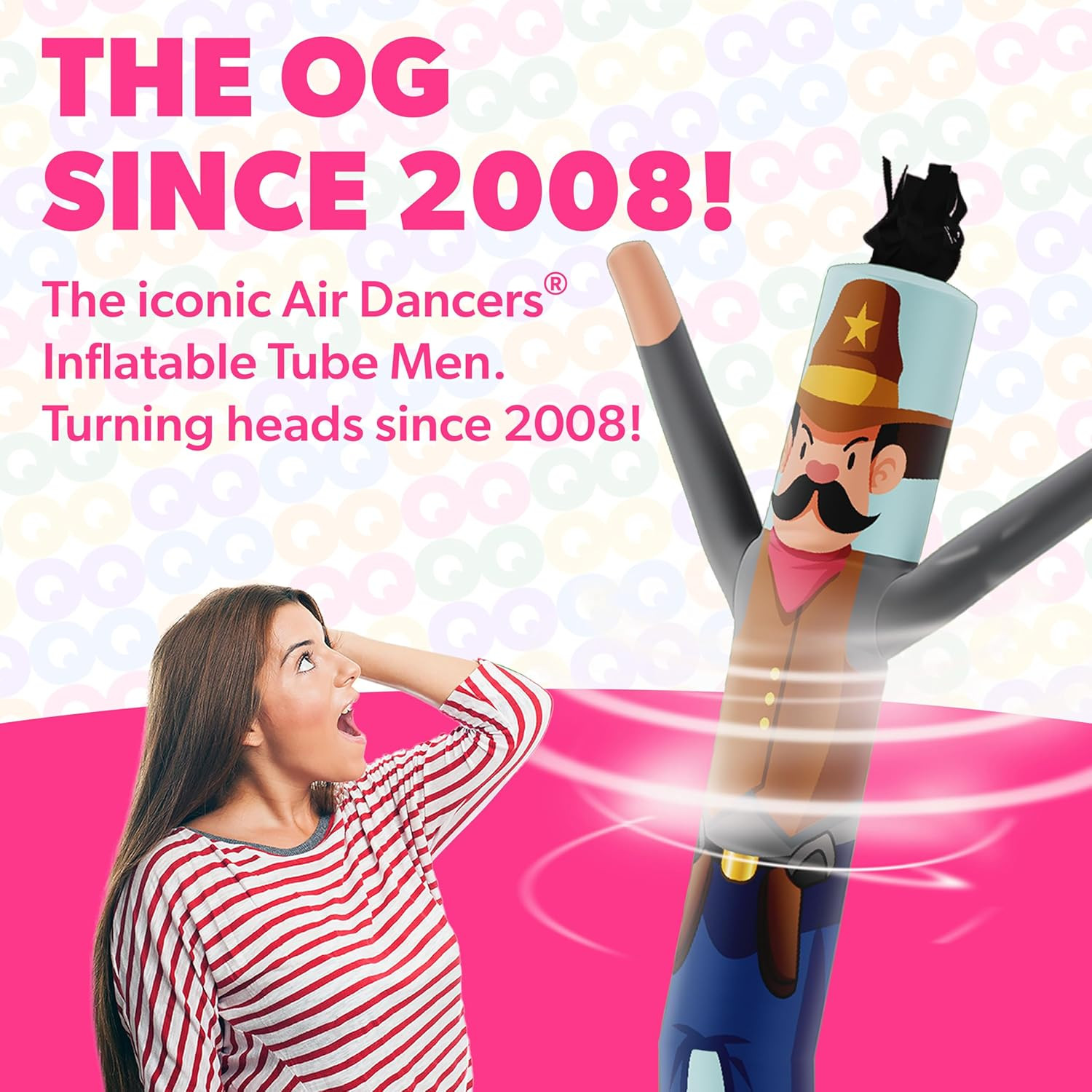 Air Dancers Wacky Waving Inflatable Tube Guy Attachment | 6Ft Tall Inflatable Ad