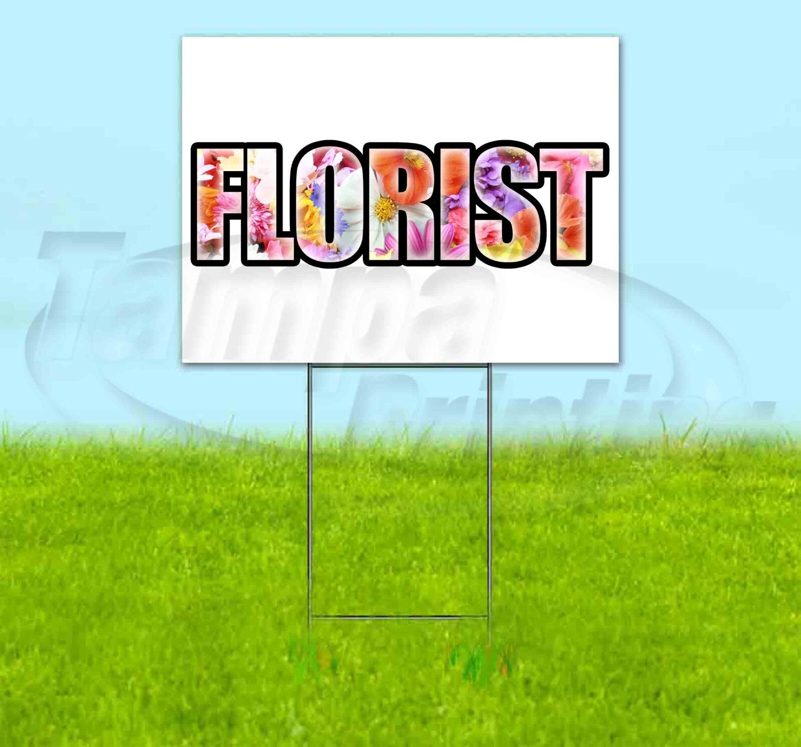 FLORIST 18×24 Yard Sign Corrugated Plastic Bandit Lawn Business USA FLOWERS
