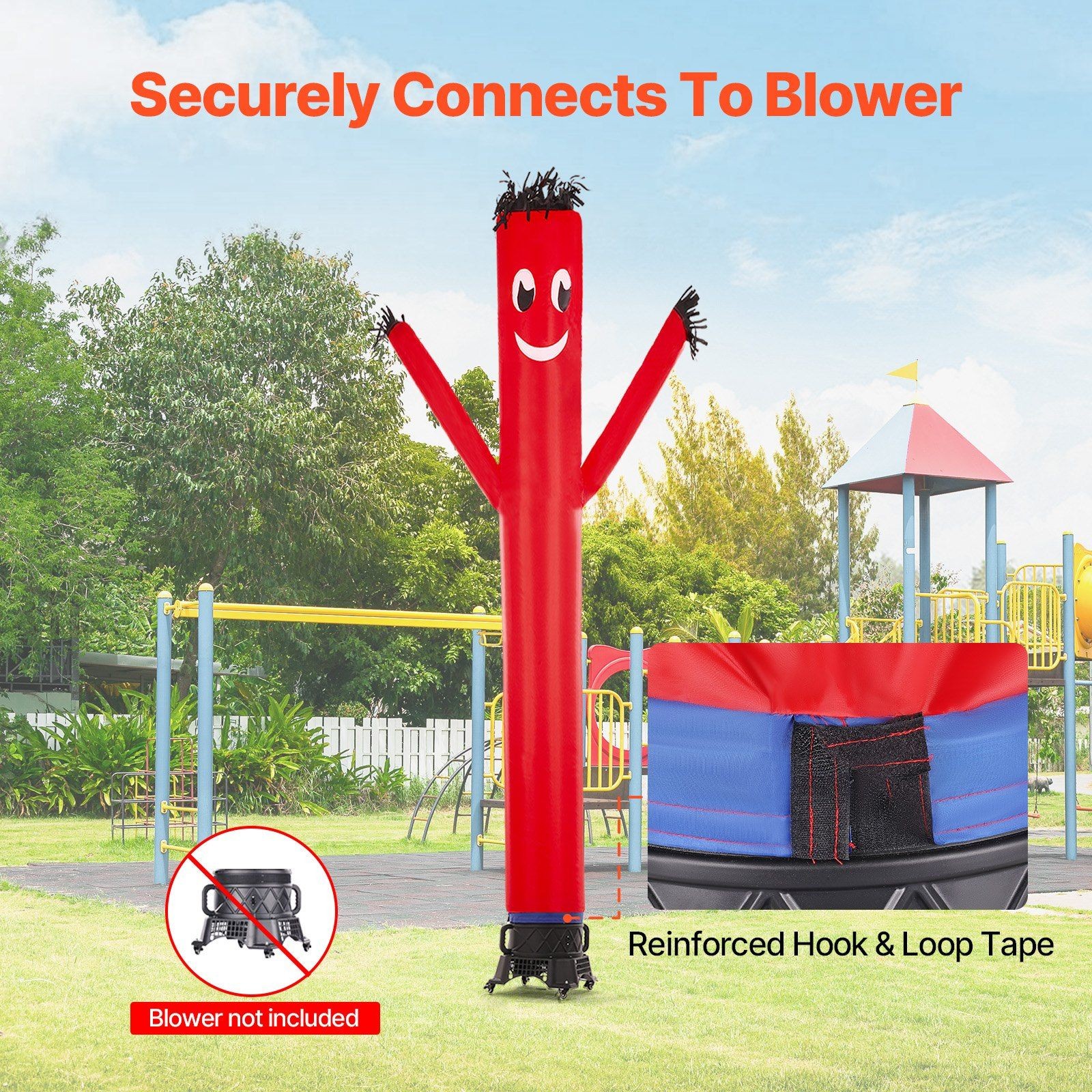 20ft Dancing Spiral Man Red Mark 190T Strong Fabric No Blower