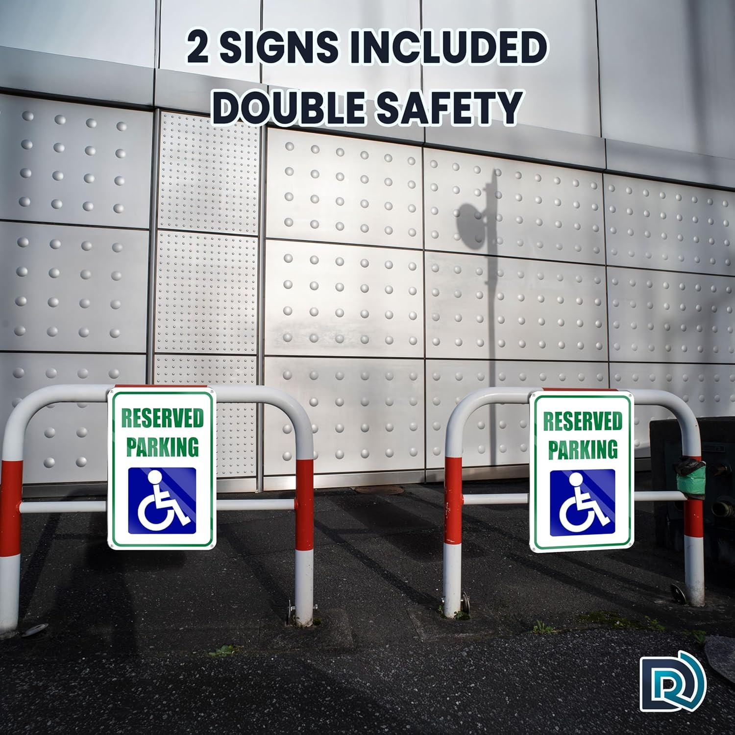 2 PC Handicap Reserved Parking Signs, 8X12 Reflective Aluminum Disabled Parking