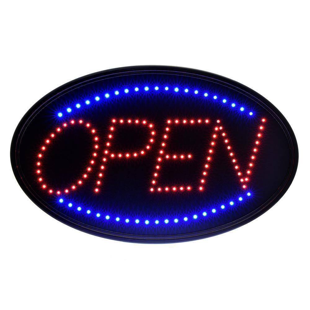 23 In. X 14 In. LED Oval Open Sign (2-Pack)