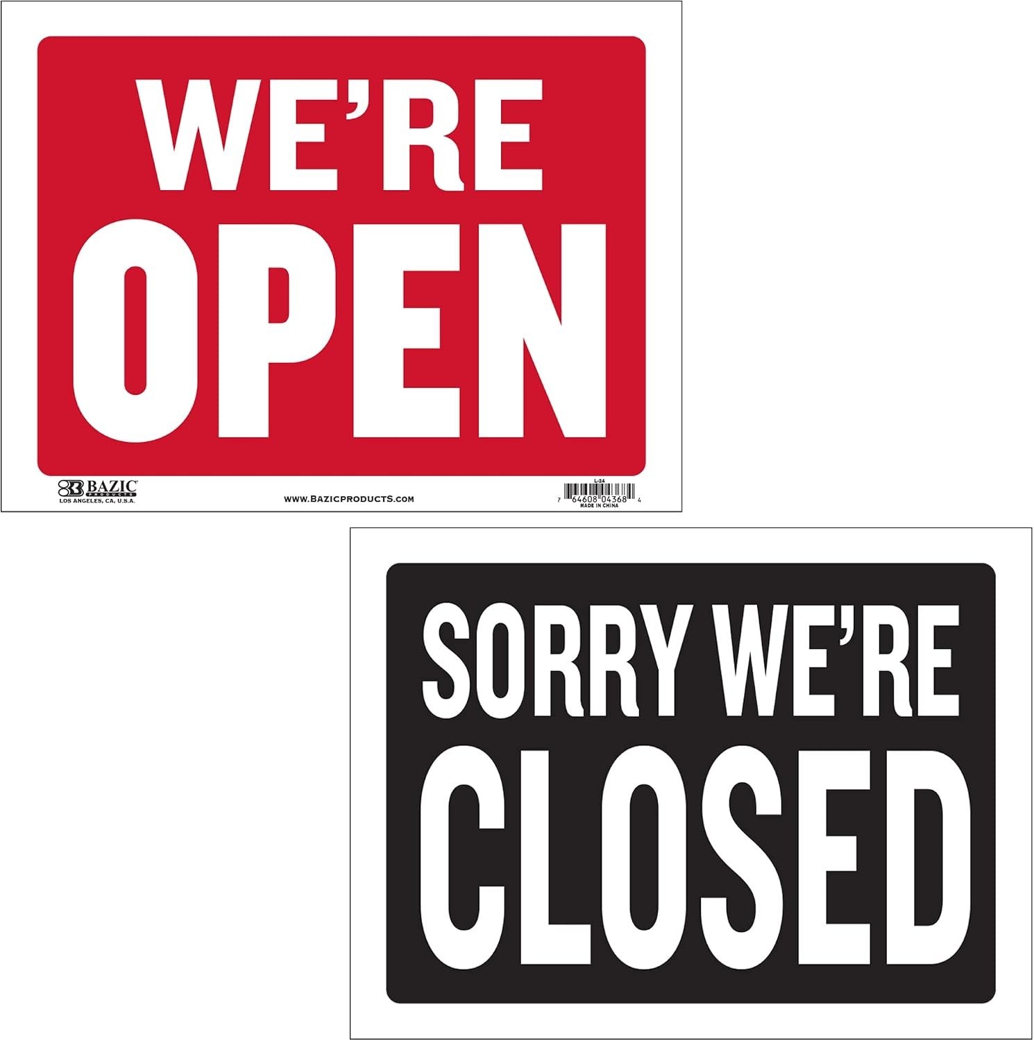 Weather-Resistant 12×16 Open Closed Sign for Shops & Offices – Easy Mount