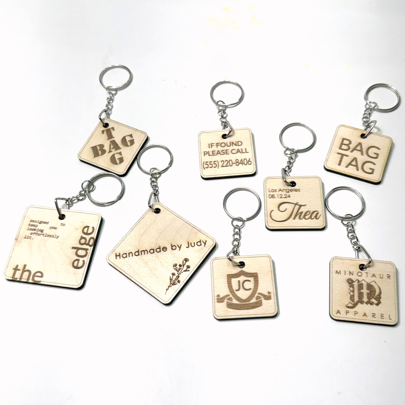 Personalized Custom Bag Clothing Tag Shoes Product Label Keychain Business Card