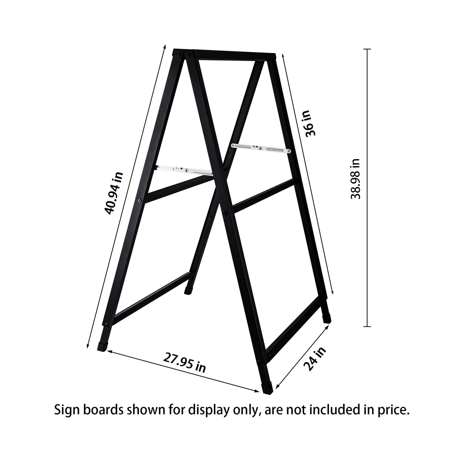 24 x 36 Inch A Frame Sign Double-Sided Folding Sandwich Board Heavy Duty Slid…