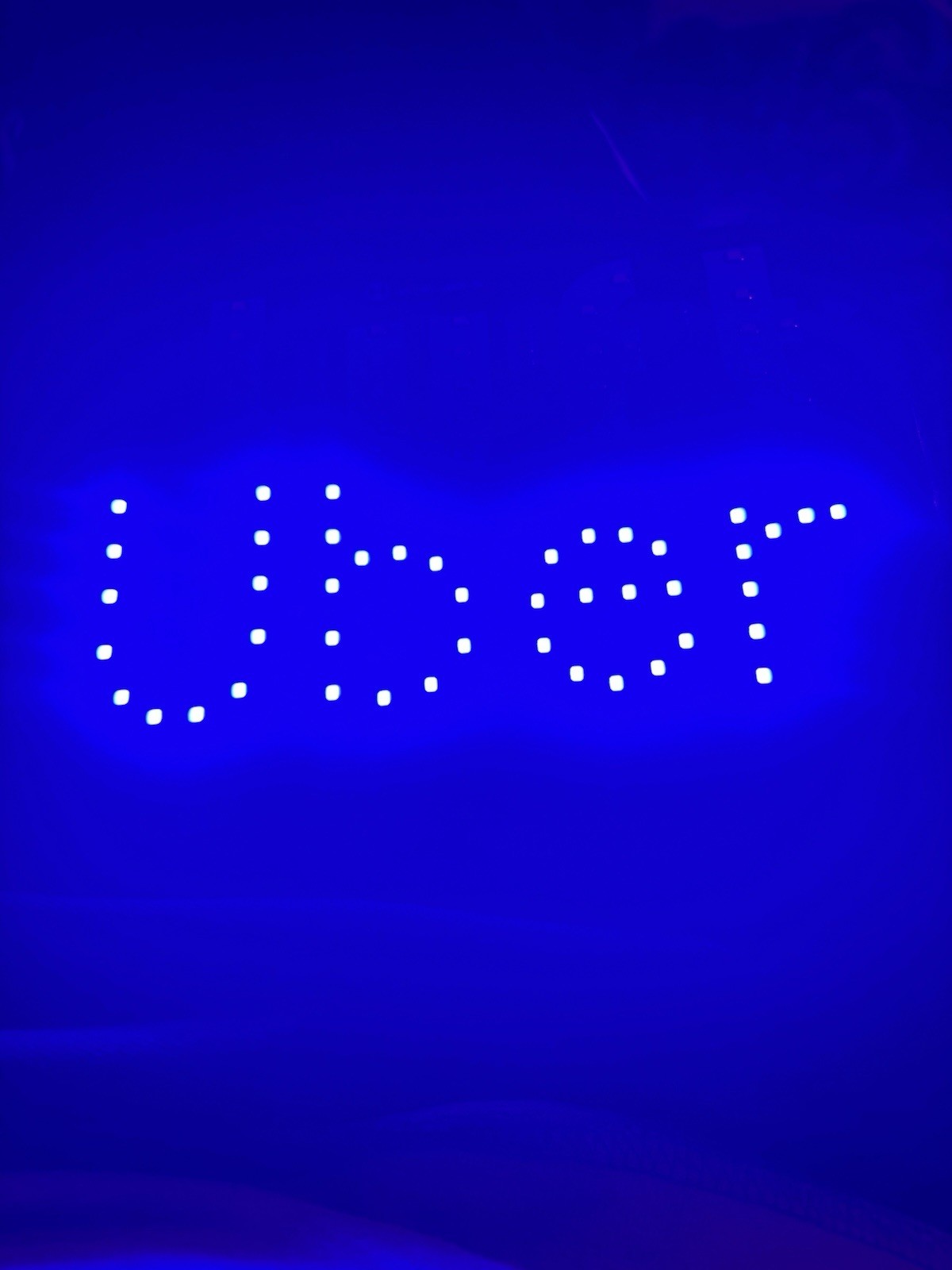 Plug In LED Sign For Car Window. Sign Is 10in X 6in