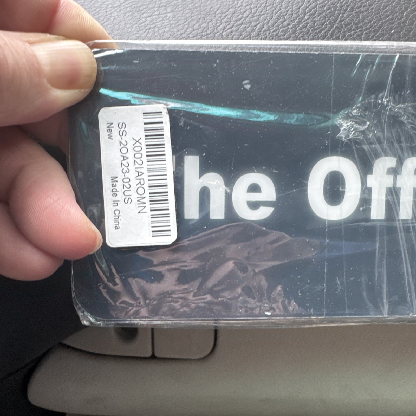 9×3 inch Black Office Sign Acrylic Self-Adhesive Plaque for Door or Wall