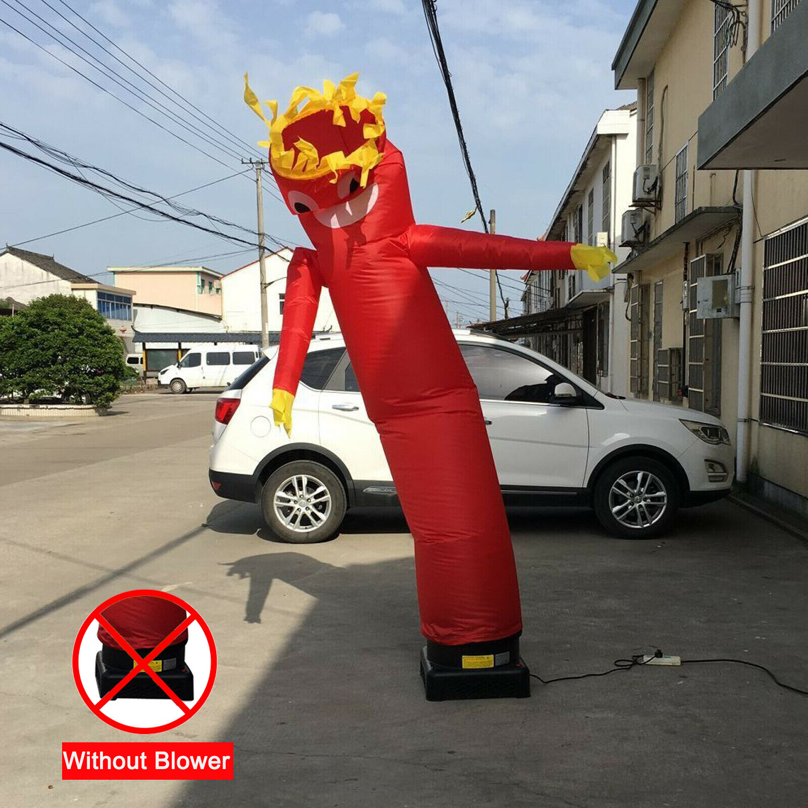 10FT Tall Inflatable Tube Man Air Powered Dancing Puppet Advertising Sign Red