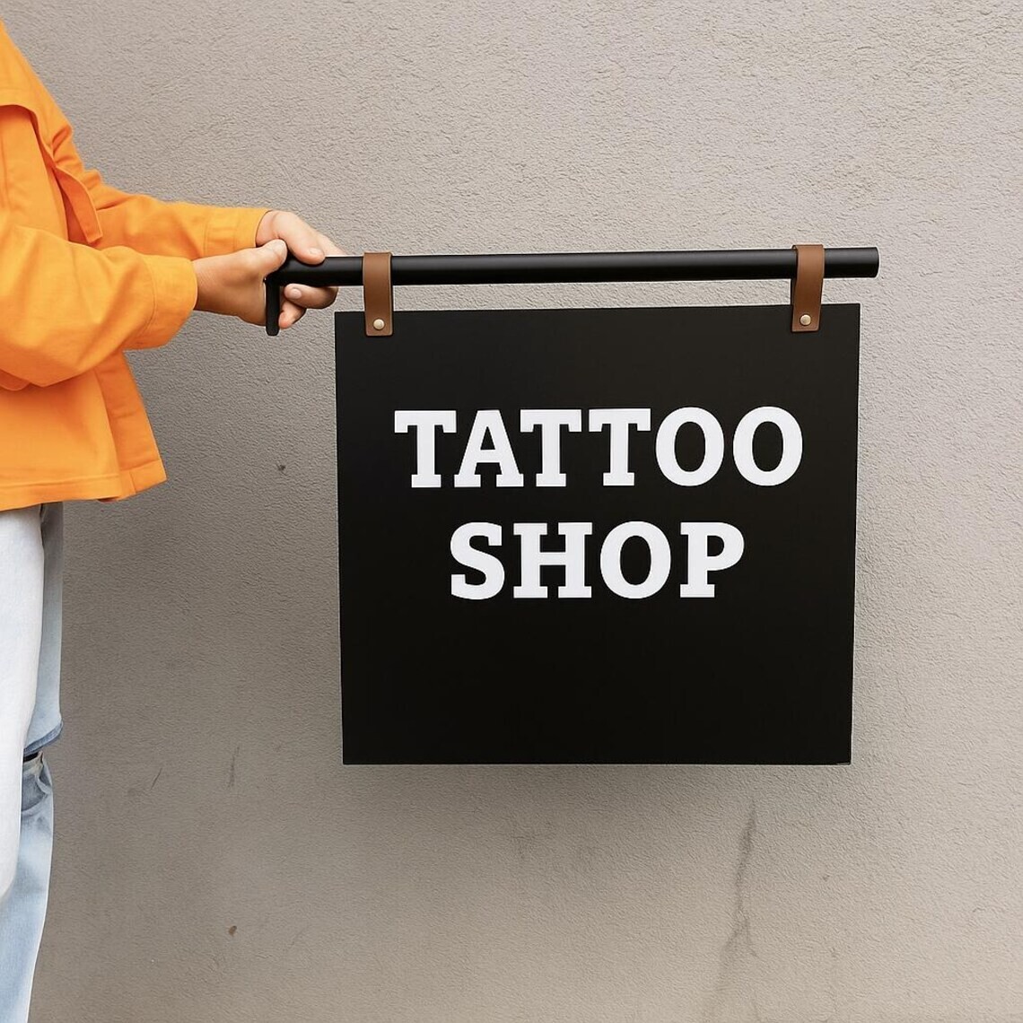 Custom Round Storefront Blade Sign | Double-Sided Business Logo | Outdoor Sign