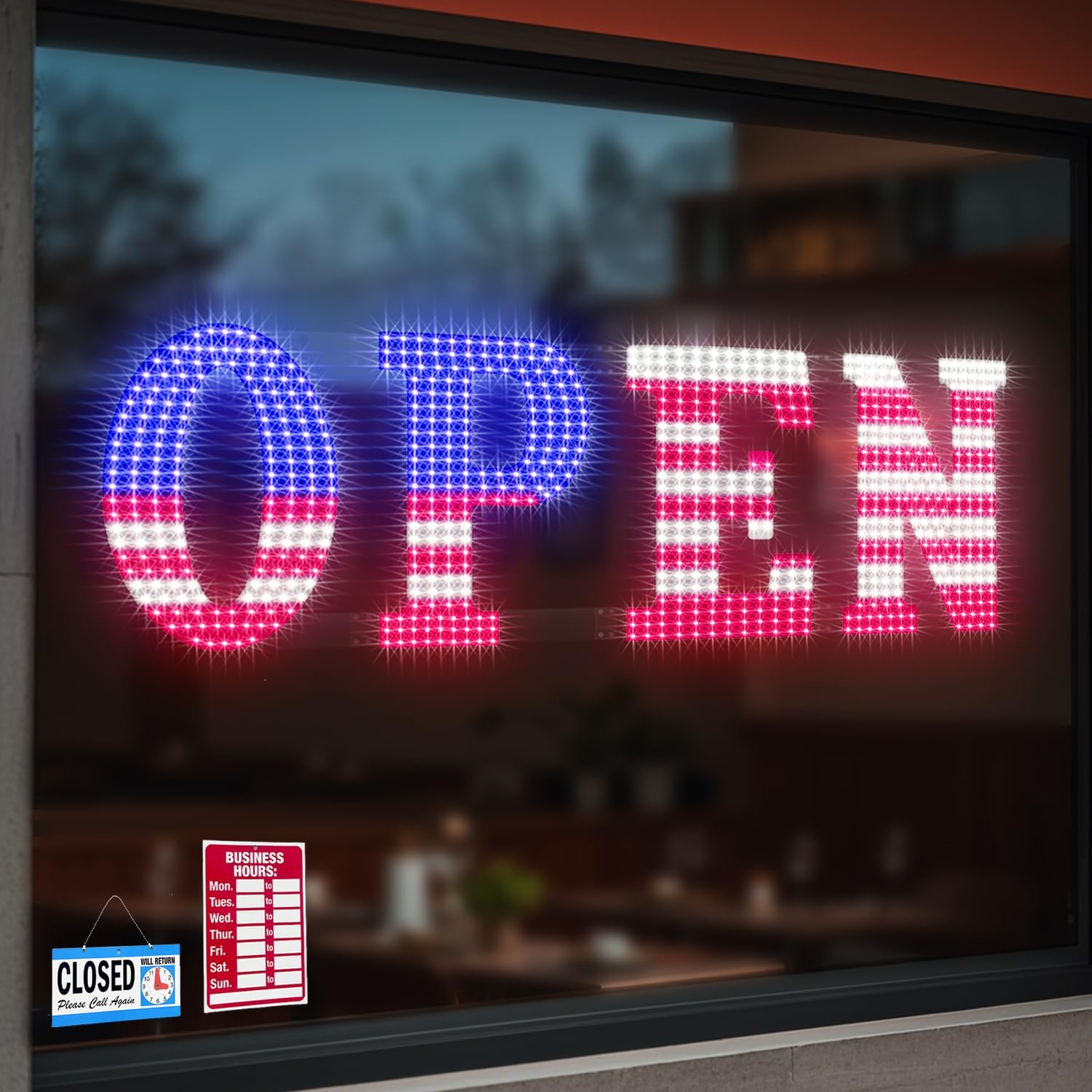 30 » x 10&Prime; Large Open Signs for Business, Super Bright LED Open Closed Sign w…