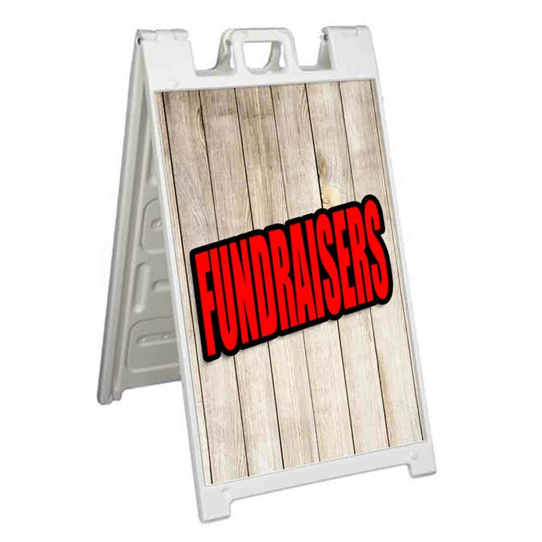 FUNDRAISERS Signicade 24×36 Aframe Sidewalk Sign Banner Decal CHARITY