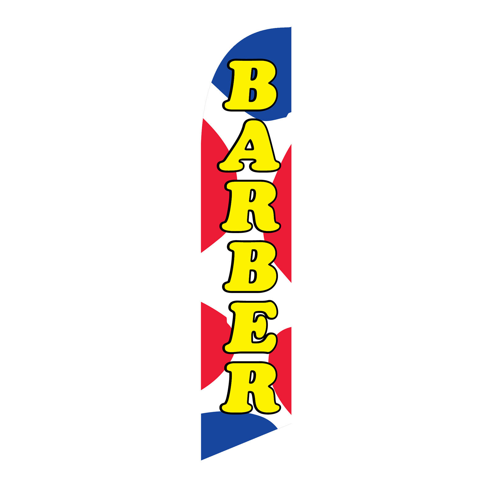 BARBER Banner Flag Only R/W/B DOTS Windless Full Sleeve Swooper Feather