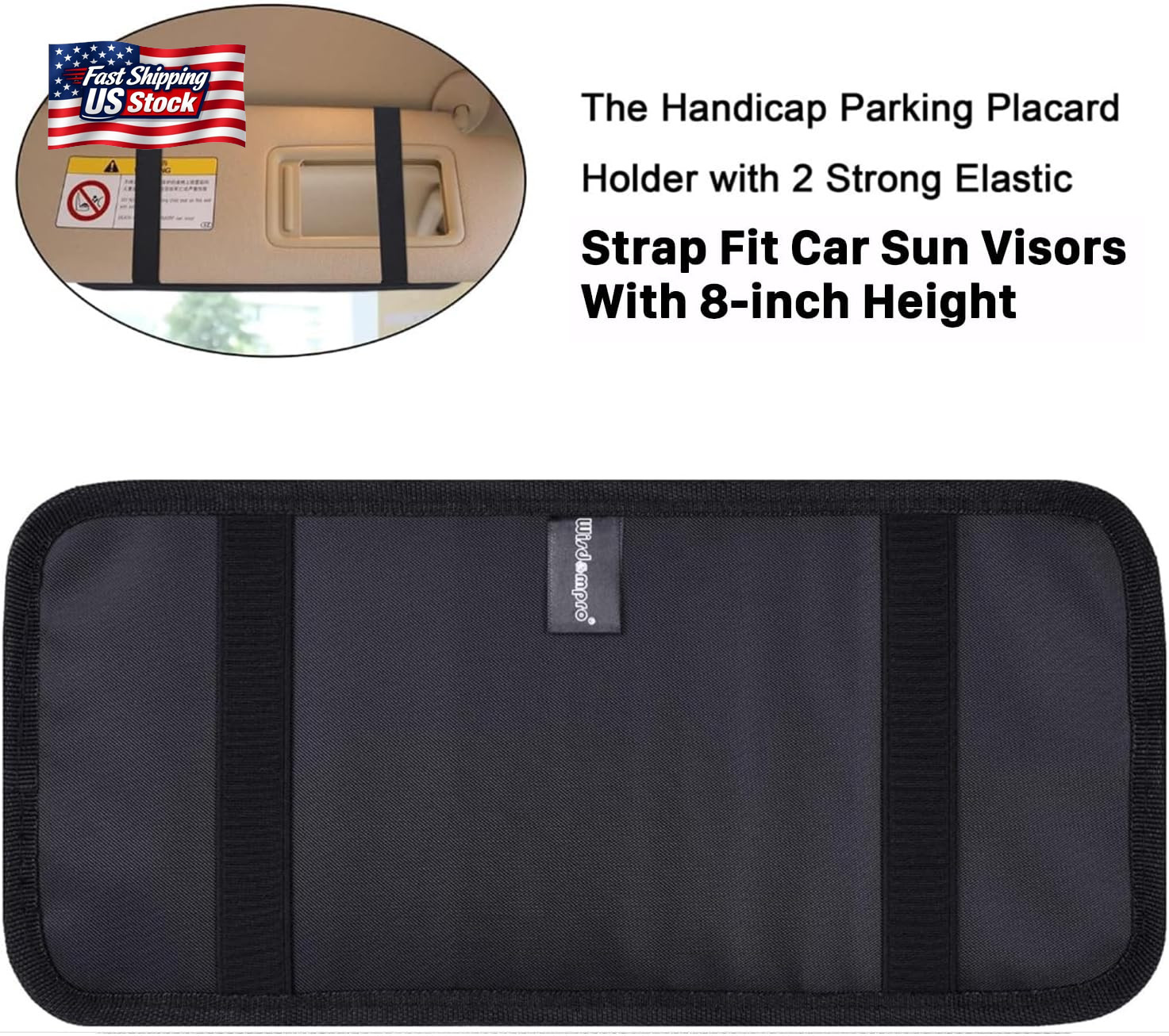Handicap Placard Holder for Auto, Wisdompro Disabled Parking Permit Sign Protect