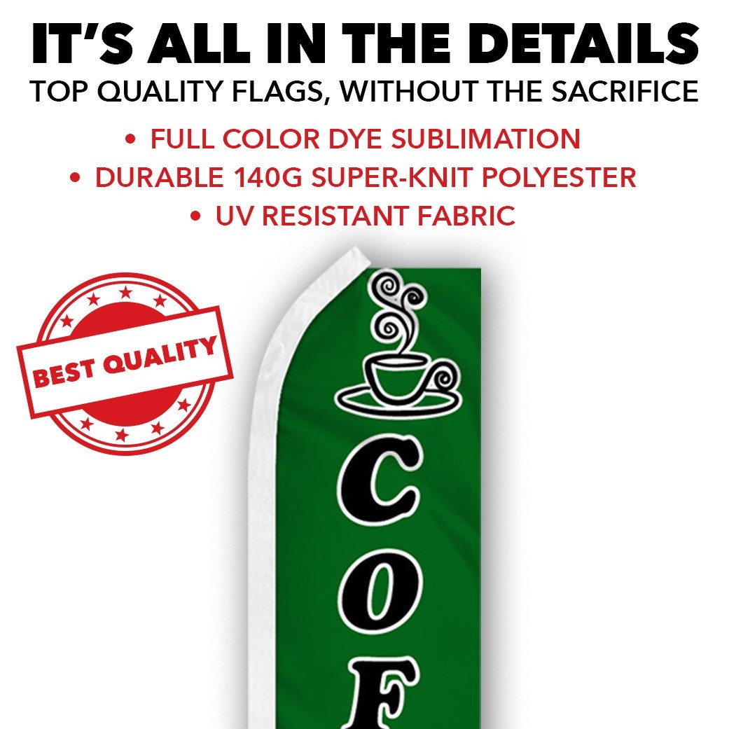 Coffee Advertising Swooper Feather Flutter Flag Concessions Drinks