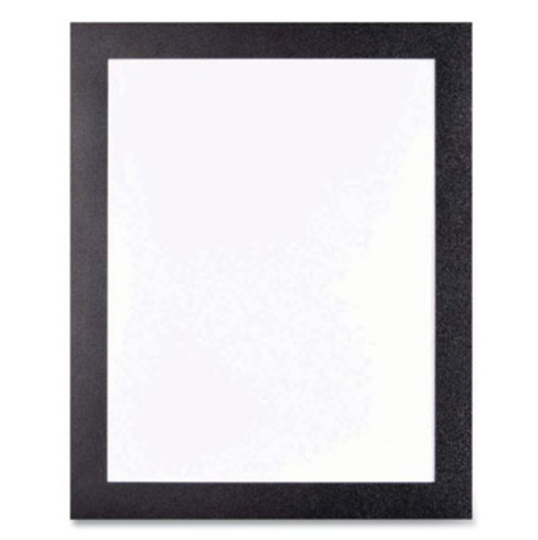 deflecto Self Adhesive Sign Holders, Clear with Black Border, 2/Pack