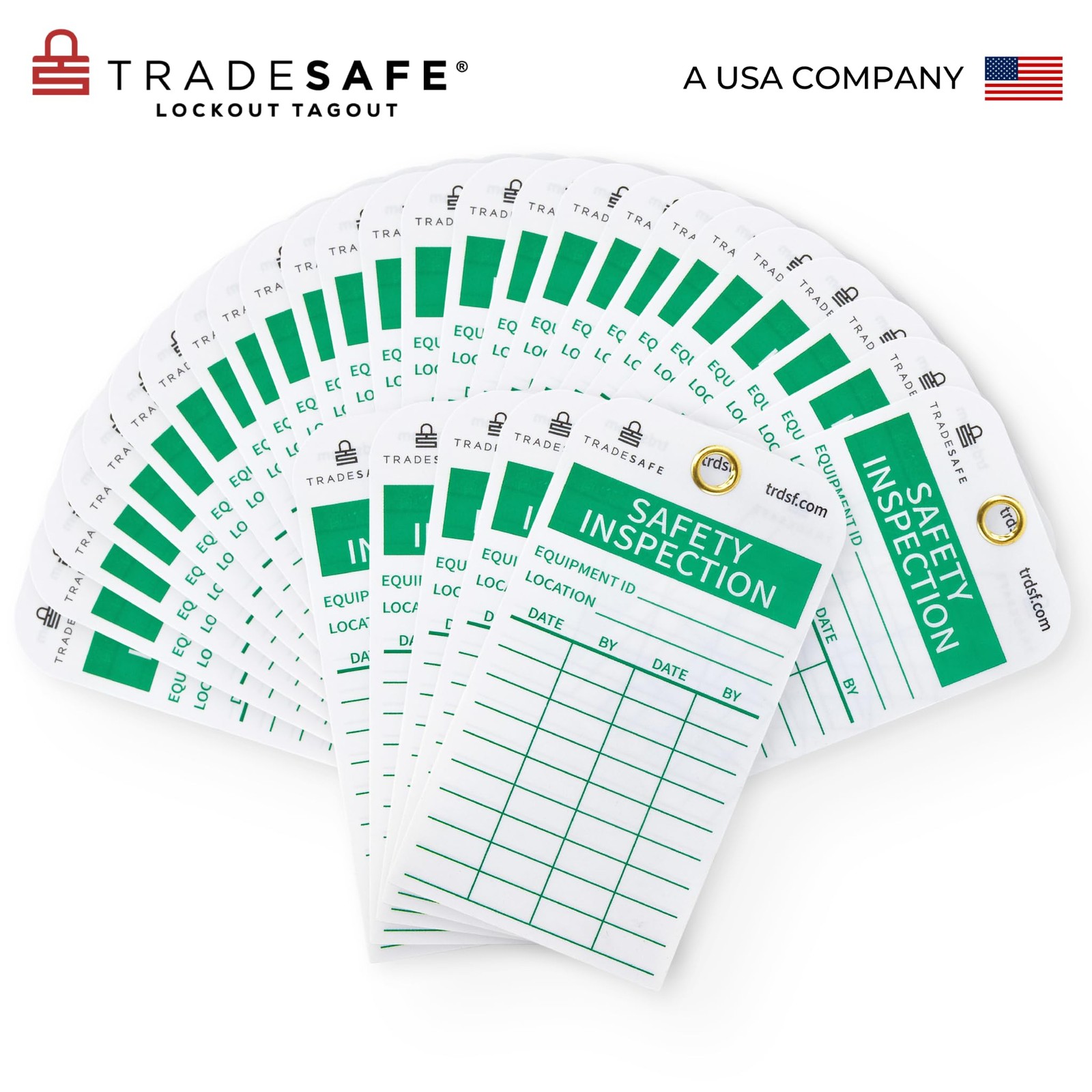 Safety Inspection Tags for Accident Prevention 30 Safety Tags with 30 Zip Ti…