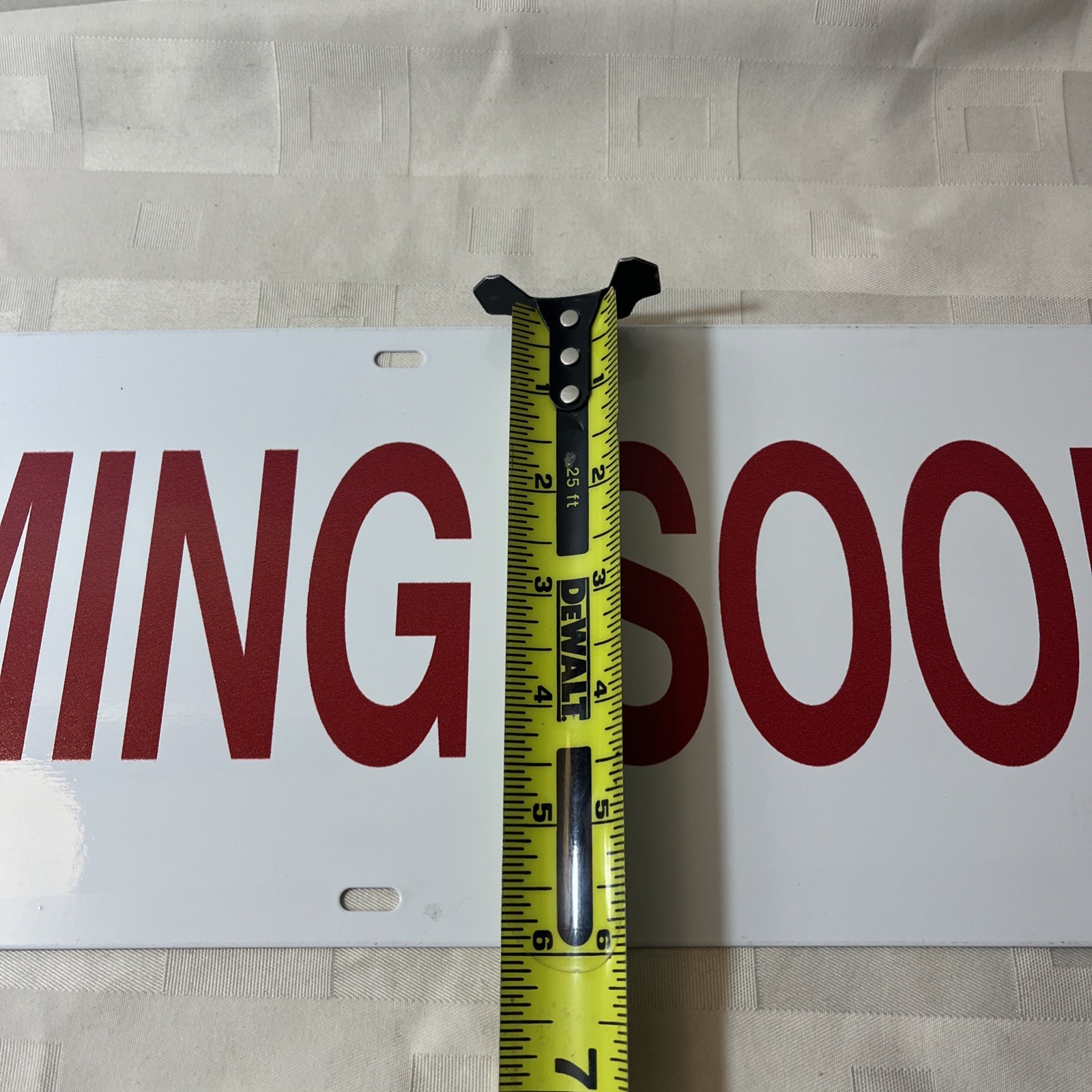 Double Sided Real Estate Metal Sign 18” X 6” Coming Soon Nice Shape