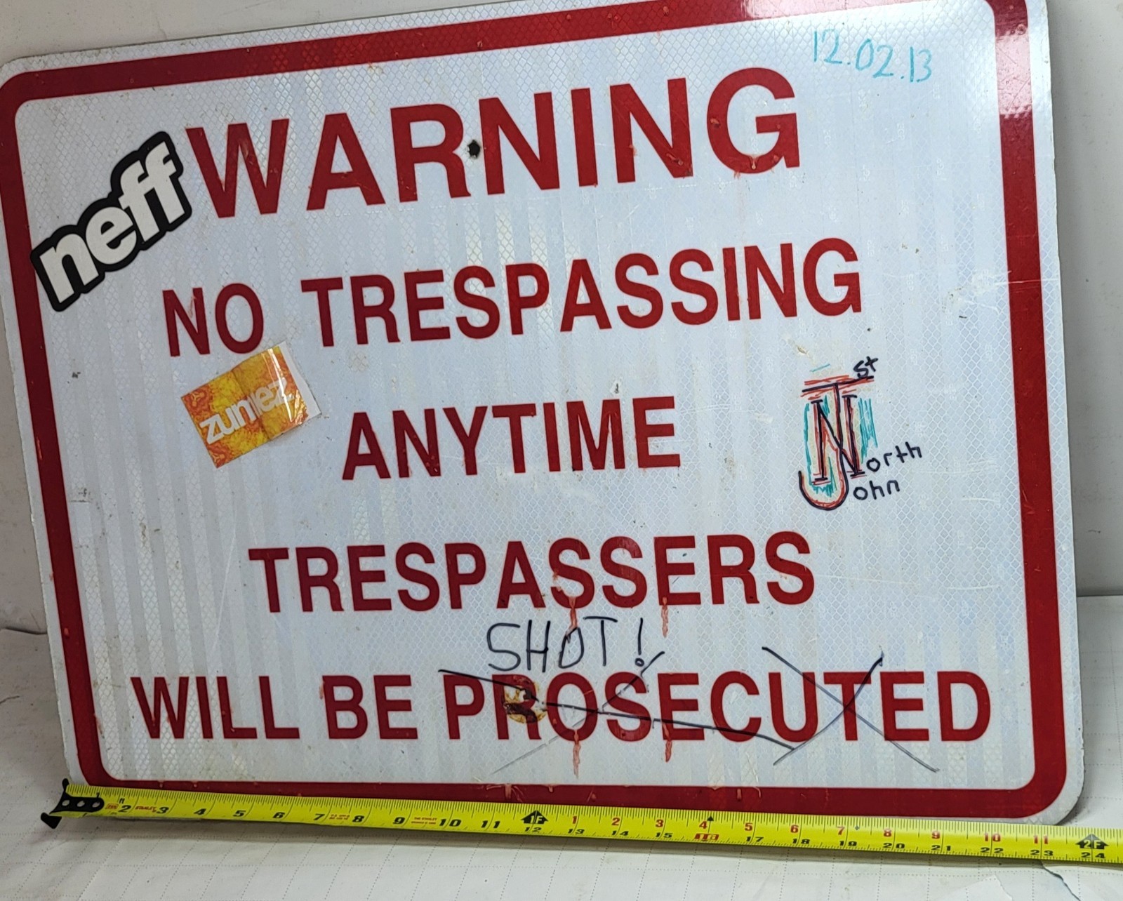 LOT OF 6 OLD USED ALUMINUM SIGNS RANDOM
