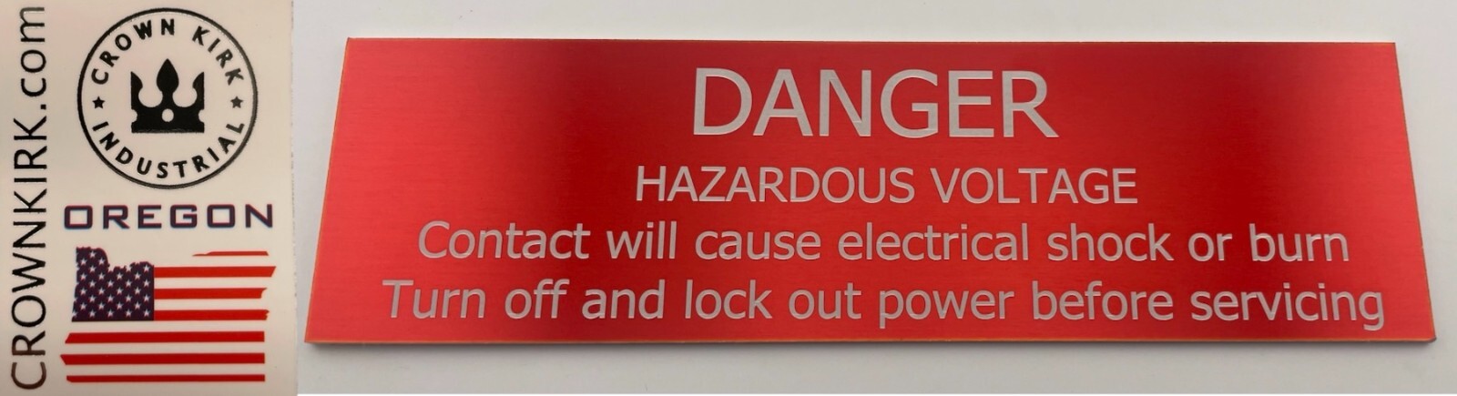 Danger Hazardous Voltage Warning Sign-Electric Shock Risk-Safety Label Tag 6&Prime;x2&Prime;