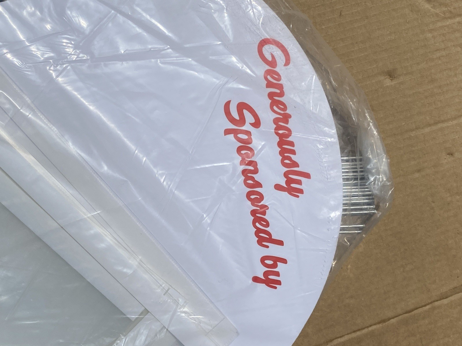 10 pack – Golf Ball Sponsor Sign Includes Stakes and Clear Plastic Sleeve