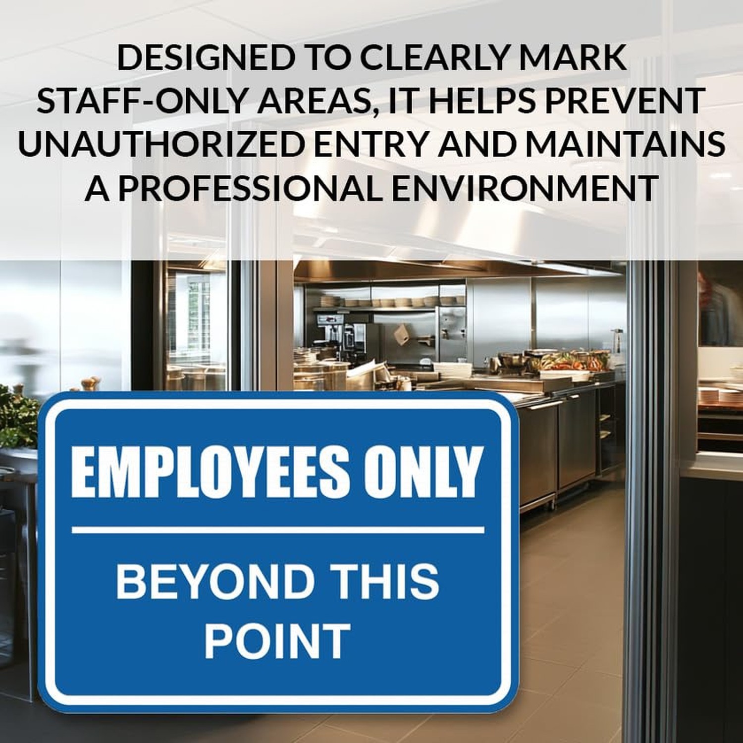 All Quality Classic Framed Employees Only Beyond This Point Wall or Door Sign…