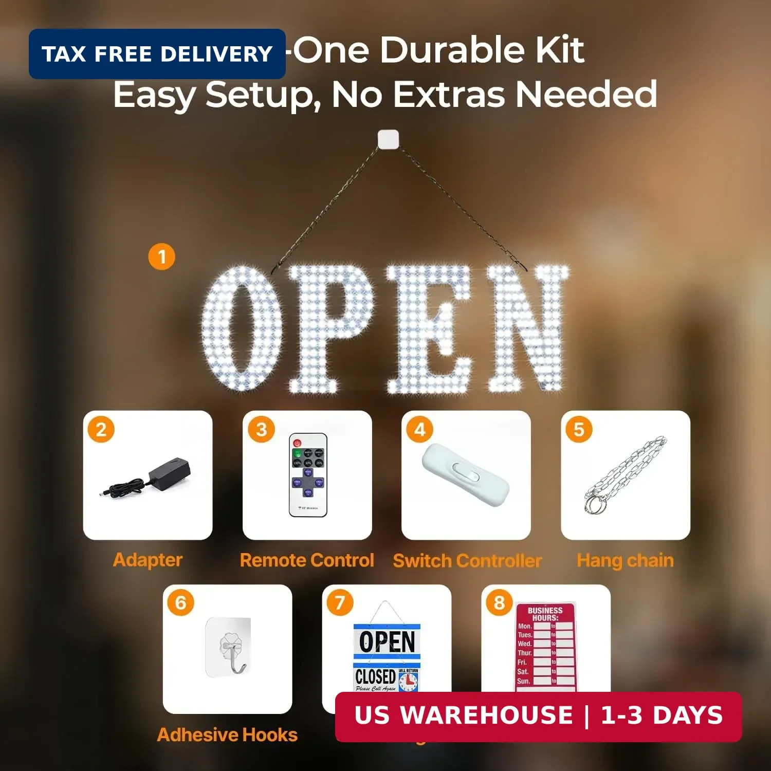 40&Prime;x14&Prime; Large Open Sign for Business, Open Signs Led with Hanging Installation,