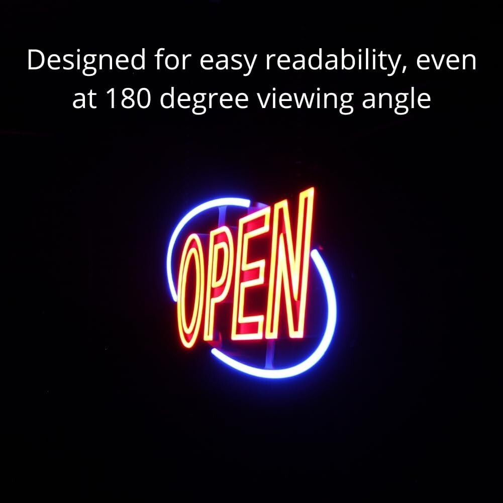 Optiva Open Signs | Neon Open Sign Look, LED Lights | 12 Eye-Catching Animations
