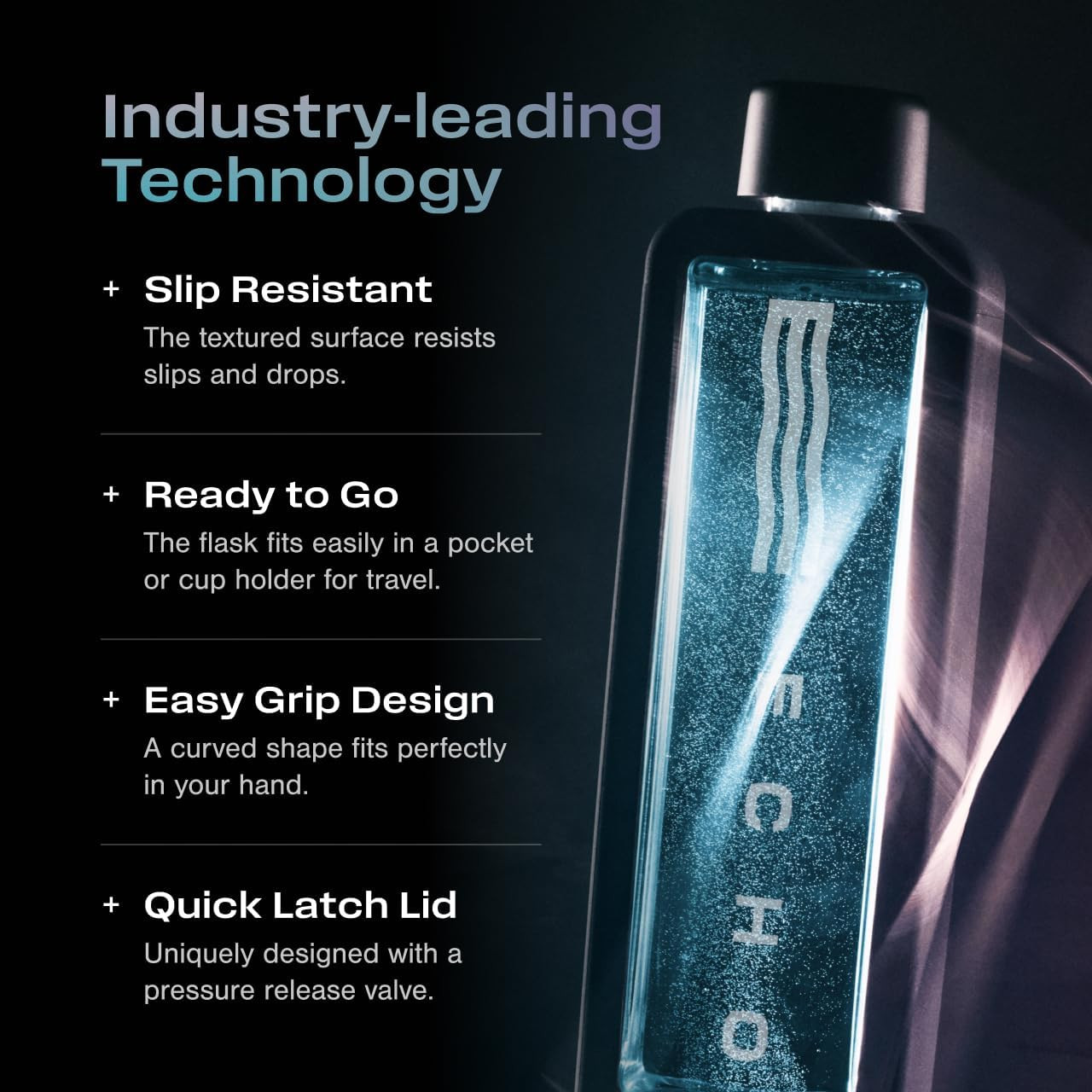 Echo Flask Hydrogen Water Bottle – Active Hydration Solution with Water Intake T