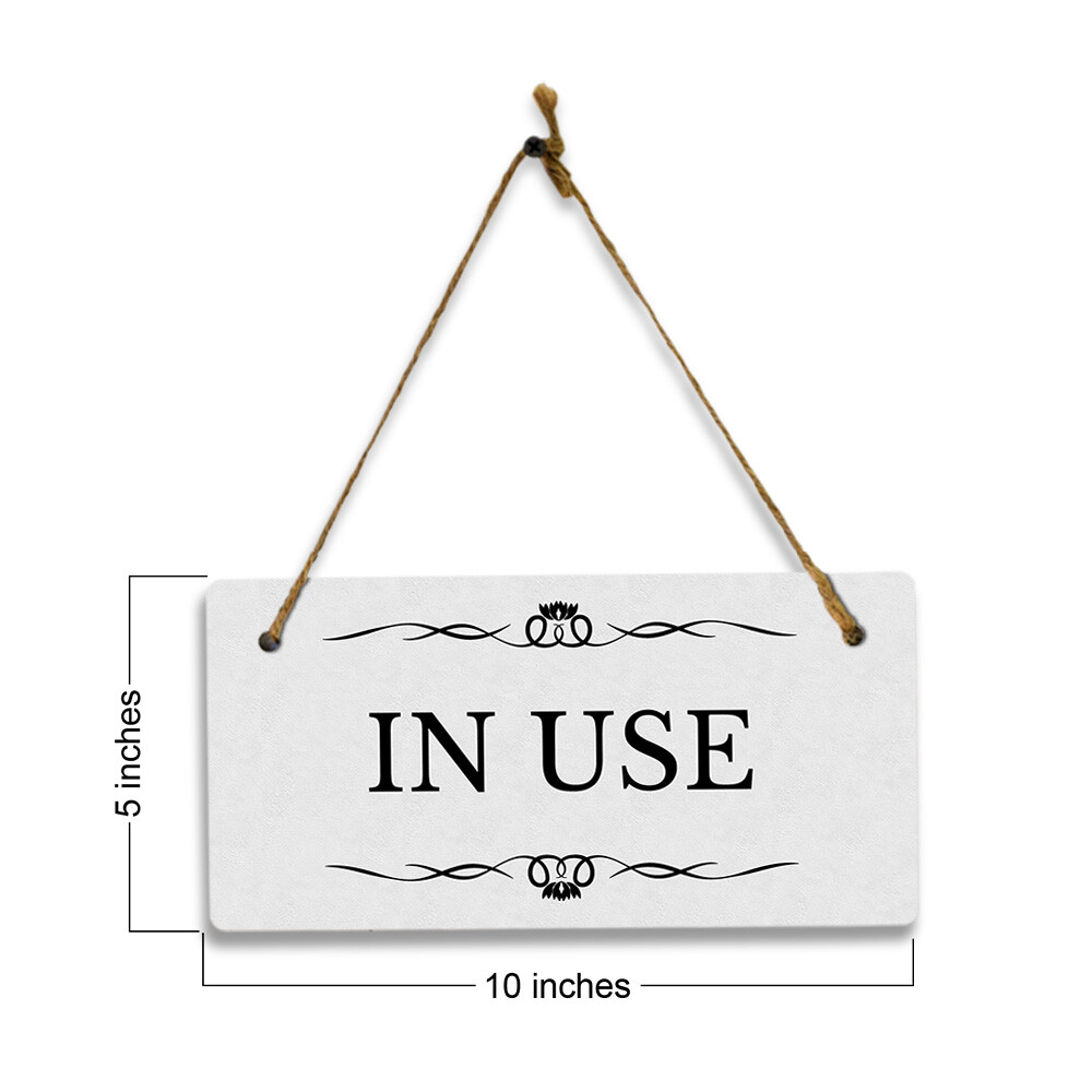 In Use 5&Prime; x 10&Prime; Hanging Wall or Door Sign | Rustic Twine | Stylish Business