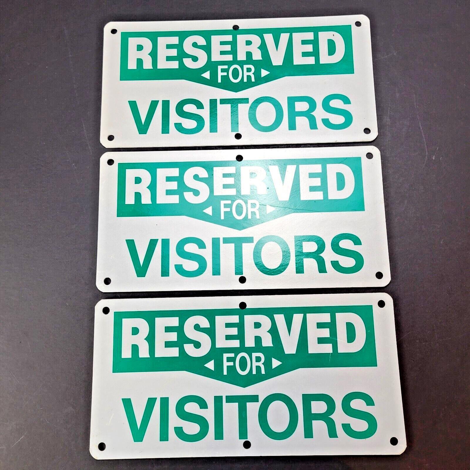 Reflective Signs 14&Prime; X 7&Prime; Green and White – Reserved For Visitors!