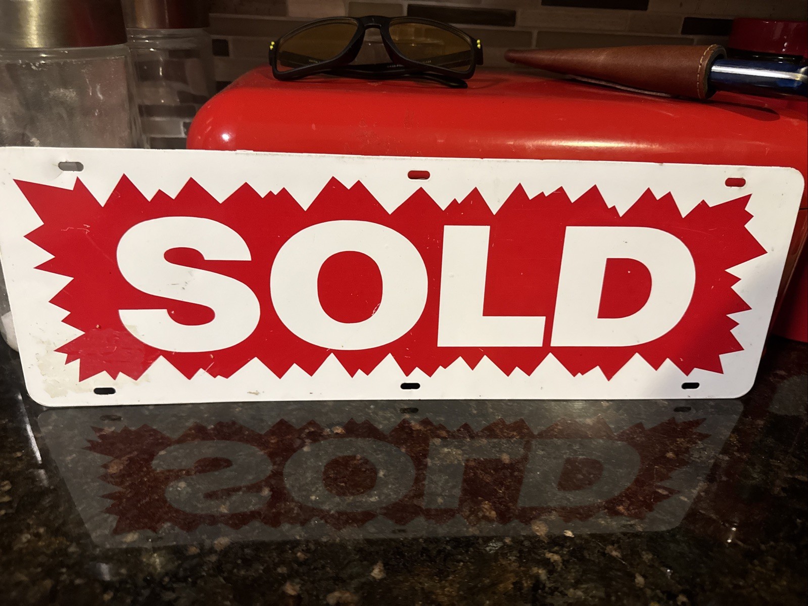 6”x18” Metal Double Sided Real Estate Sold Sign