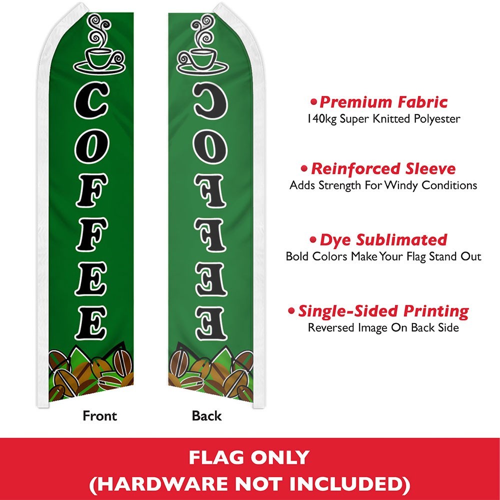 Coffee Advertising Swooper Feather Flutter Flag Concessions Drinks