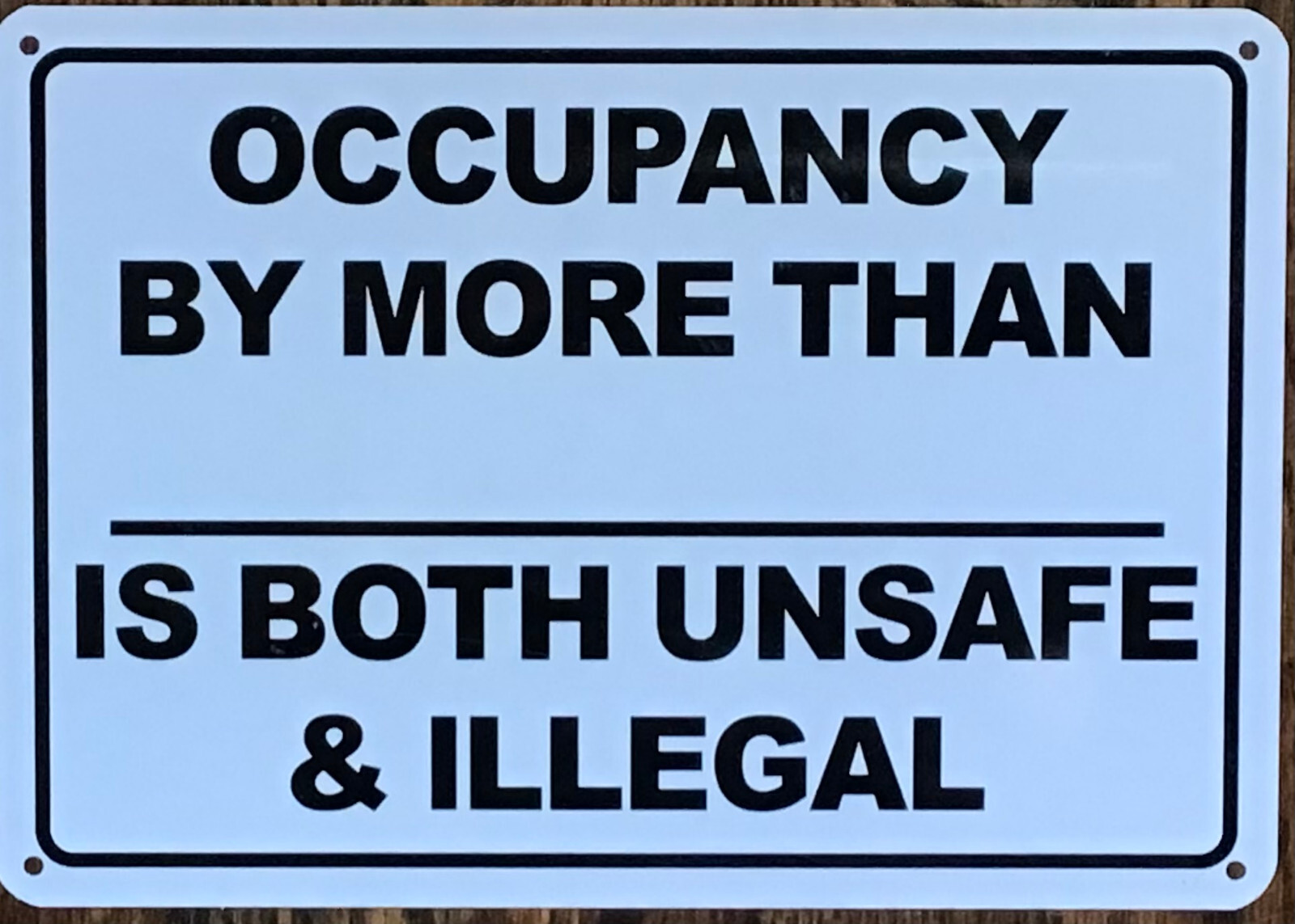 OCCUPANCY BY MORE THAN SIGN (7X10,WHITE,ALUMINUM)