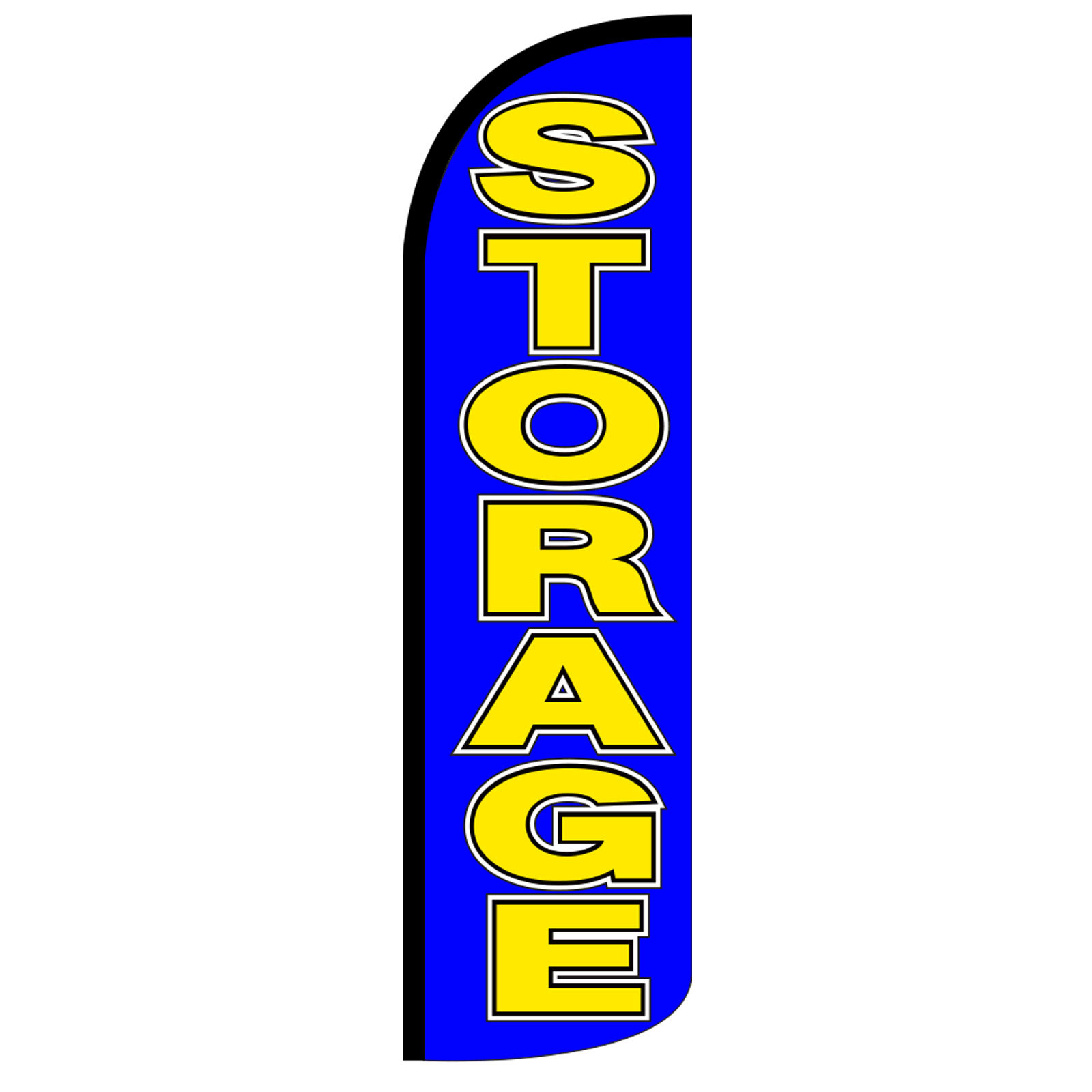 Storage Banner Flag Sign Display Only Flutter Feather Windless Swooper 3&prime; Blue