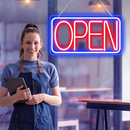 16.5&Prime; X 9&Prime; Led Neon Open Signs for Business Ultra Bright Plug In Electric Light
