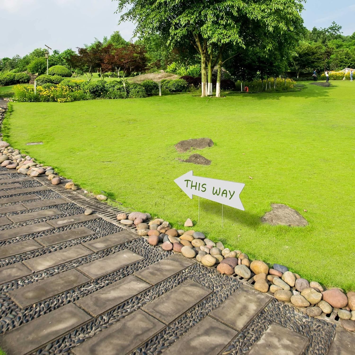 Durable 3-Pack Blank Arrow Signs with Stakes for Weddings & Outdoor Events