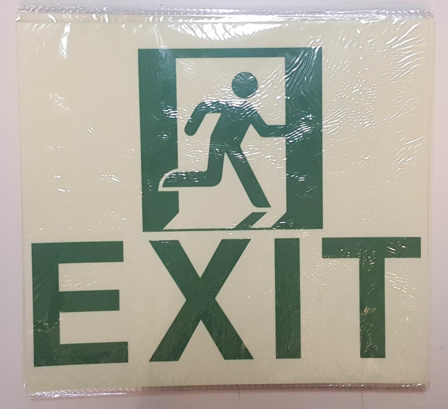« Exit » SIGN-Adhesive Sign !! (Glow In the dark sign)-REF24-1027