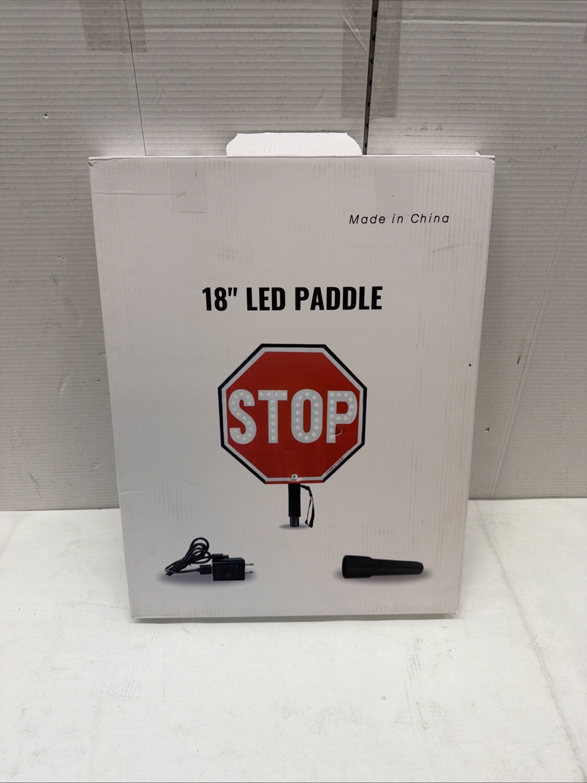 LED Stop Paddle – Rechargeable Reflective Handheld Sign with Dual Light Modes