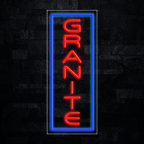 Granite LED Neon Sign 12&Prime;L x 30&Prime;H #31564