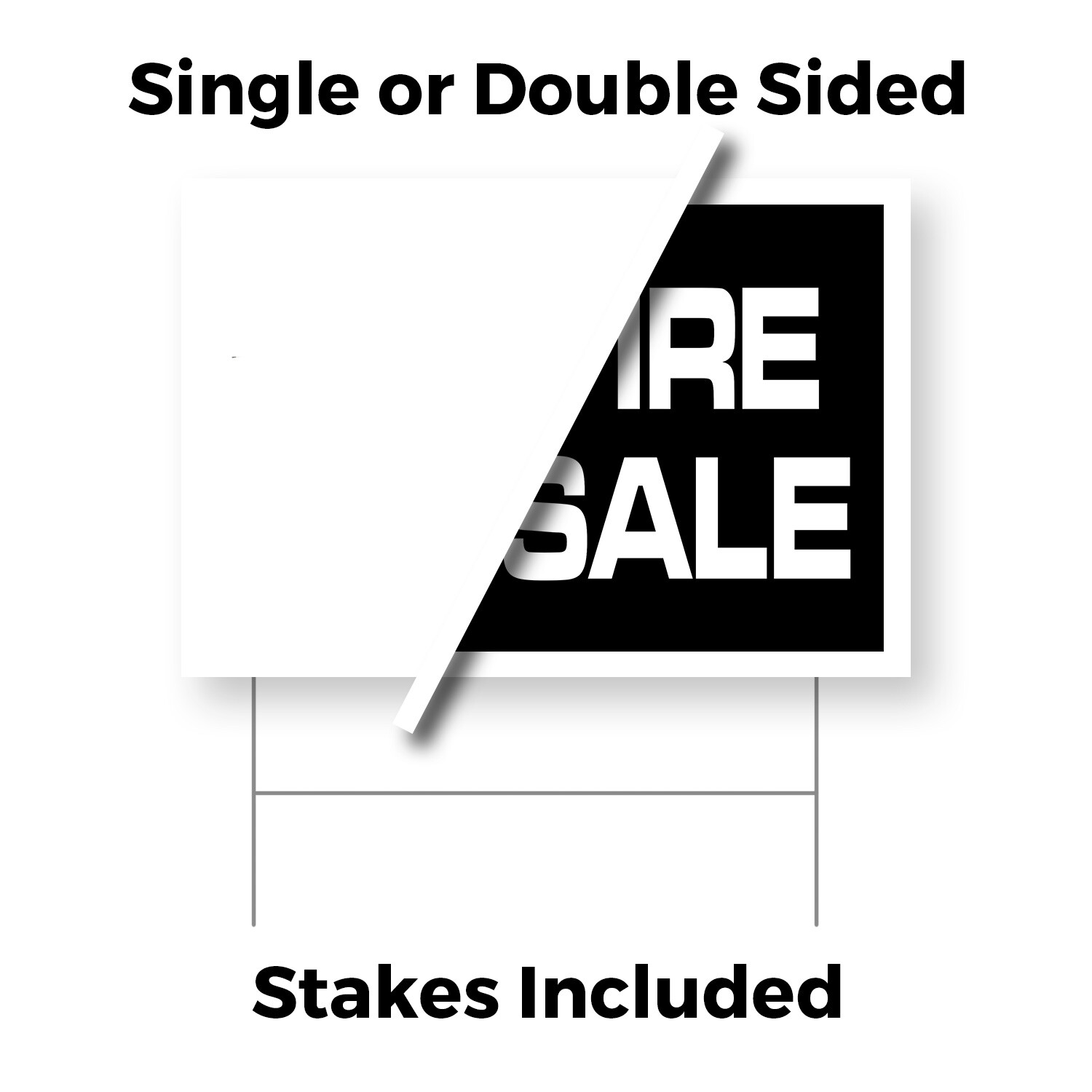 Tire Sale Yard Sign Auto Promotions, Affordable Pricing, Reliable Service