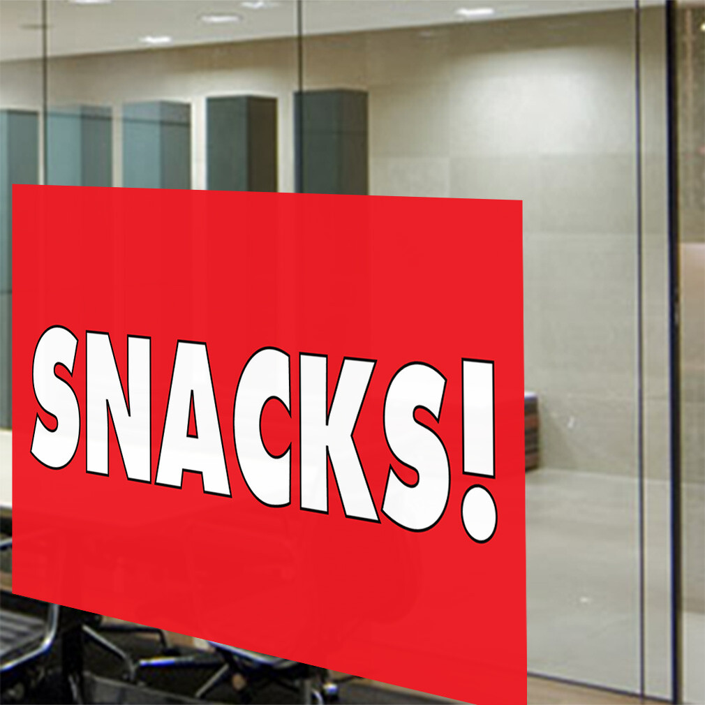Decal Stickers Snacks Outdoor Advertising Printing A Vinyl Store Sign Label