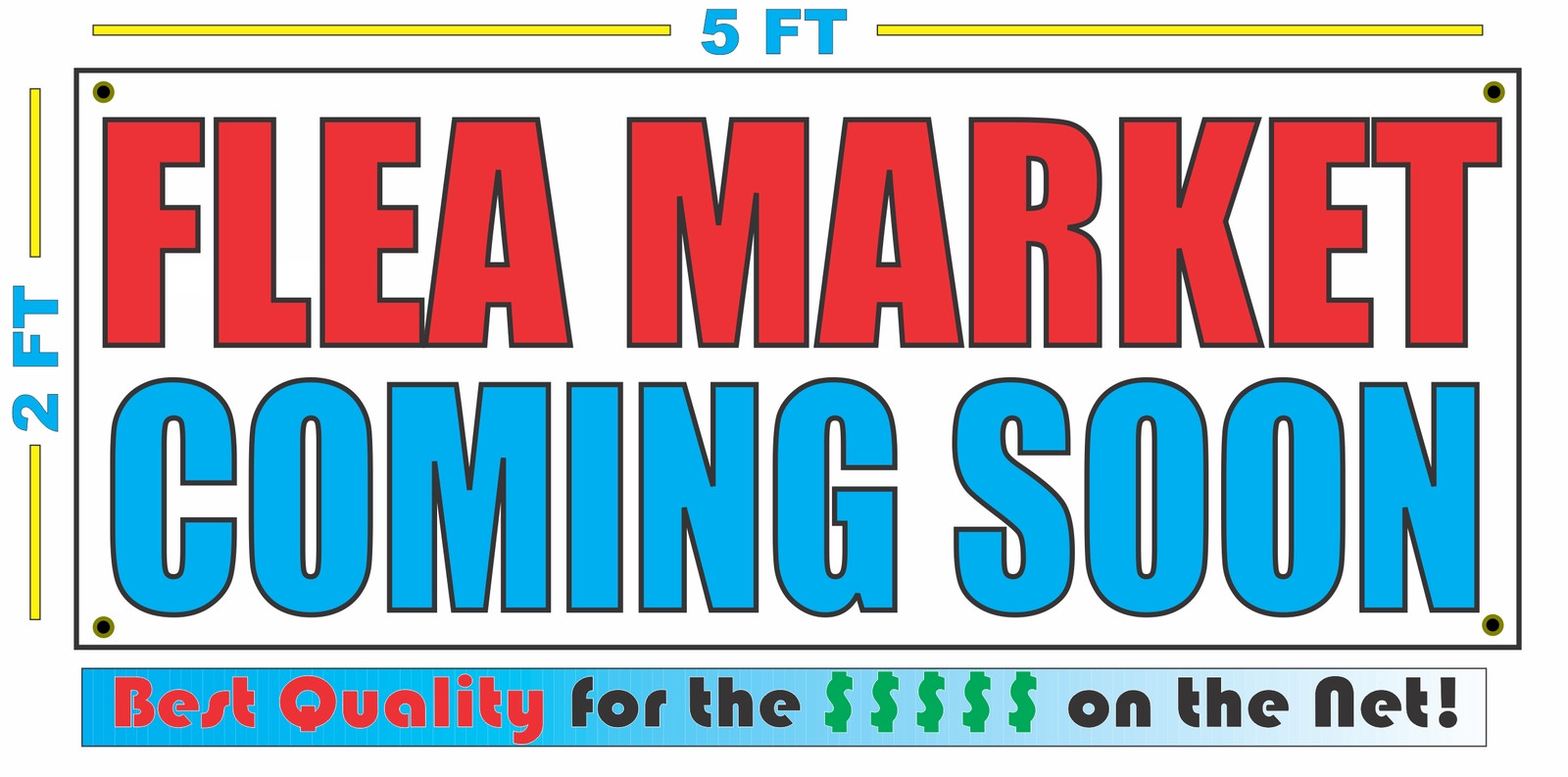 FLEA MARKET COMING SOON Banner Sign NEW Larger Size High Quality! XXL